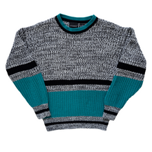 Load image into Gallery viewer, Vintage 1980s-1990s Stylewise Teal and Marled Grey Sweater | Large
