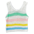 Recycled Pastel Stripe Knit Tank Top | Large / Extra-Large