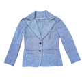 Vintage 80s Purple and Blue Marled Raw Silk Blazer | Small