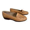 Vintage 90s Vision Comfort Tan Woven Leather Loafers | 8M