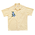 Men's Up-Cycled Hand Embroidered Forget-me-not Oxford Shirt | Large