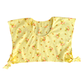 Yellow Tie Top with Brown and Orange Floral Print | Small / Extra-Small