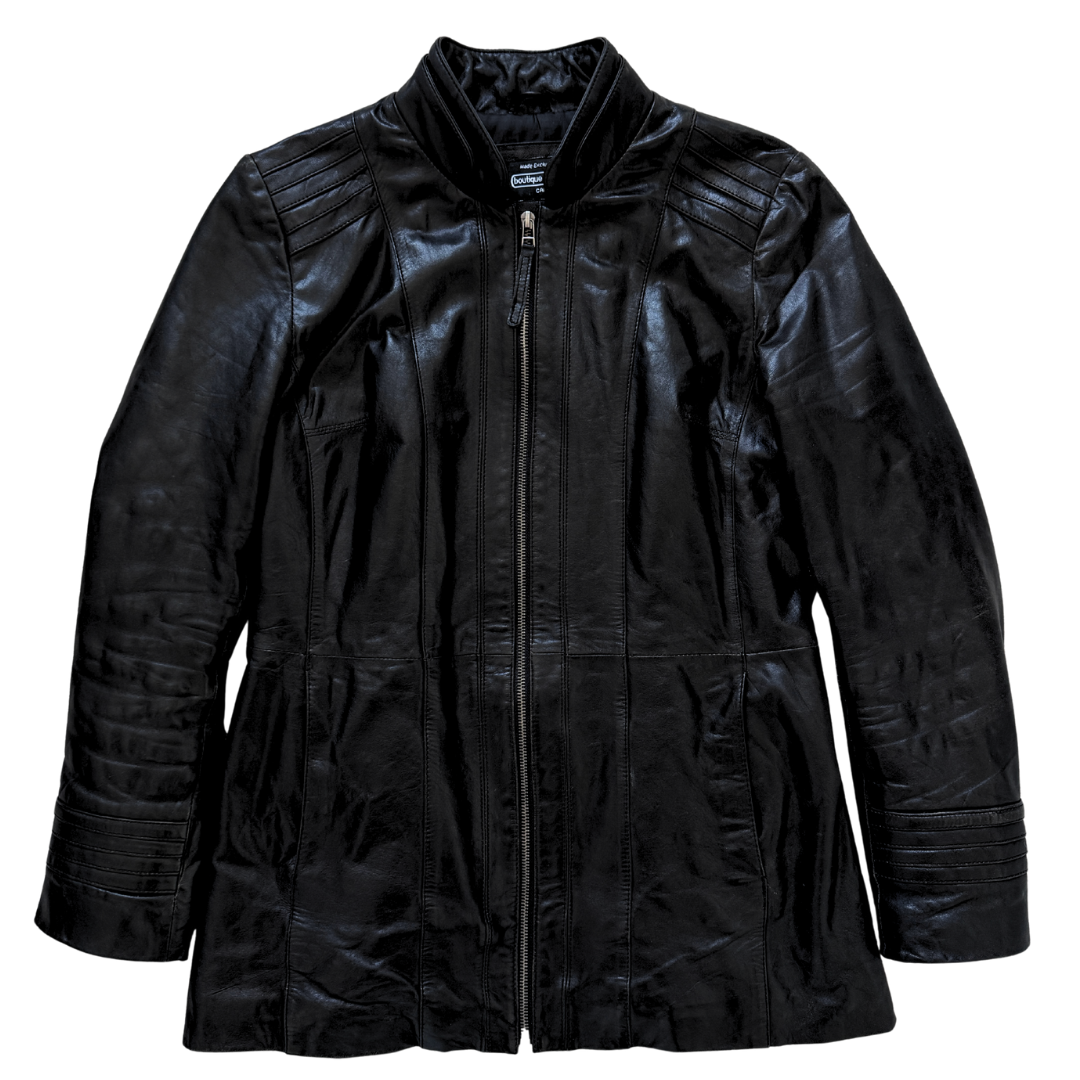 Vintage 1980s-1990s Boutique of Leathers Mid Length Jacket - Medium