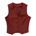 Vintage 80s Burnt Orange Fitted Vest | Extra-Small