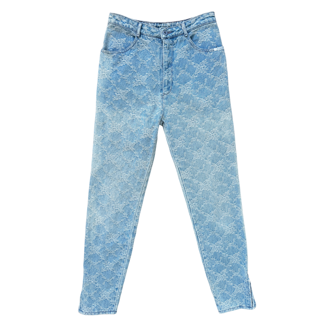 Vintage 80s Pentimento Textured Slim Jeans with Zippered Ankles | 28
