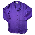 Vintage 80s Jessica Intimate Details Royal Purple Blouse / Shirtdress | Medium 