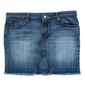 Vintage Y2K Ralph Lauren Multi-Stitched Denim Mini Skirt | Sz 12 (Large / Extra-Large)