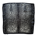 Black Leopard Print Square Scarf