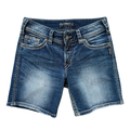 Vintage Y2K Silver Suki Surplus Stonewash Jean Shorts | 27