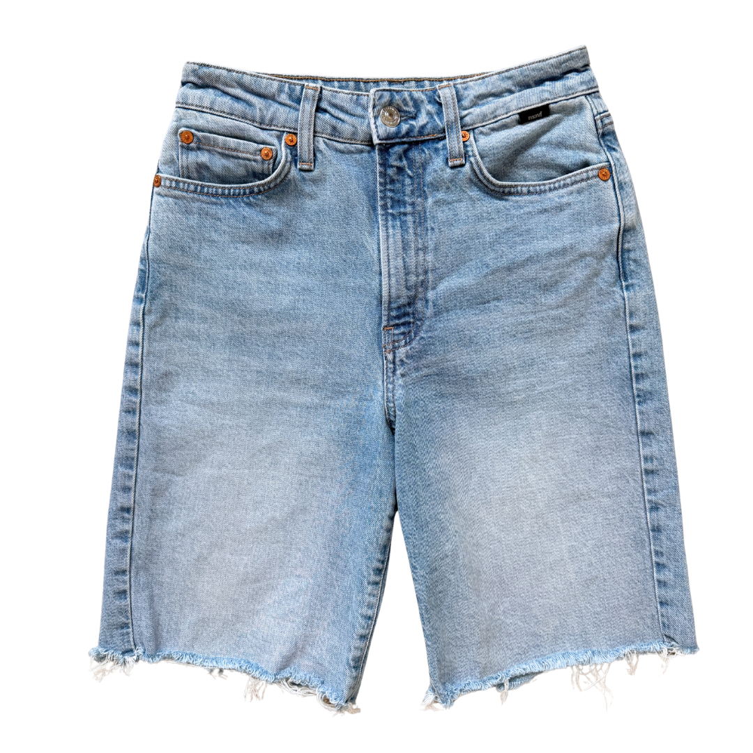 2000s - Modern Mavi Selina Light Wash Denim Jorts / Bermuda Shorts