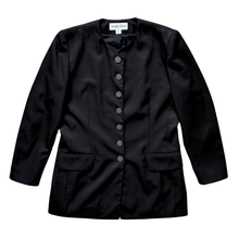 Load image into Gallery viewer, Vintage 1980s Jones Wear Black Wool Blend Blazer - Medium
