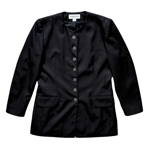 Vintage 1980s Jones Wear Black Wool Blend Blazer - Medium
