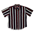 Vintage 90s Men's Coliseum Striped Cotton Button Down Shirt | Large