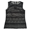 Vintage 80s House of Nu-Mode Black Lace Tank Top | Small