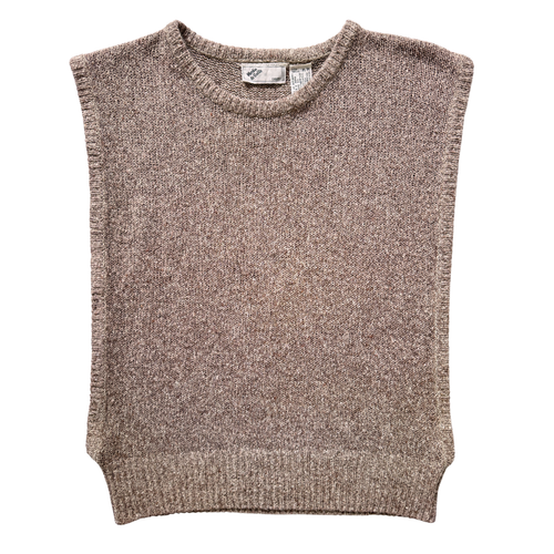 Vintage 1980s-1990s Martin de Galle Silk and Angora Blend Beige Vest - Medium-Large