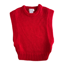 Load image into Gallery viewer, Vintage 1980s-1990s Red Knit Crewneck Vest | Small-Medium
