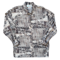 Vintage 1980s Jessie Neutral Tones Abstract and Floral Blouse | Medium-Large
