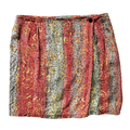 Vintage 90s Breechers Brook Multicoloured Abstract Mini Wrap Skirt | Medium