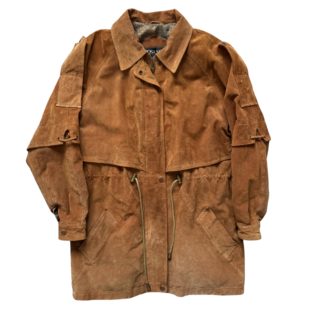 Vintage 1970s-1980s Cosa Nova Rust Suede Coat | Medium