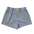 Classic Wear Blue and White Striped Boxer-Style Shorts | Medium - Large