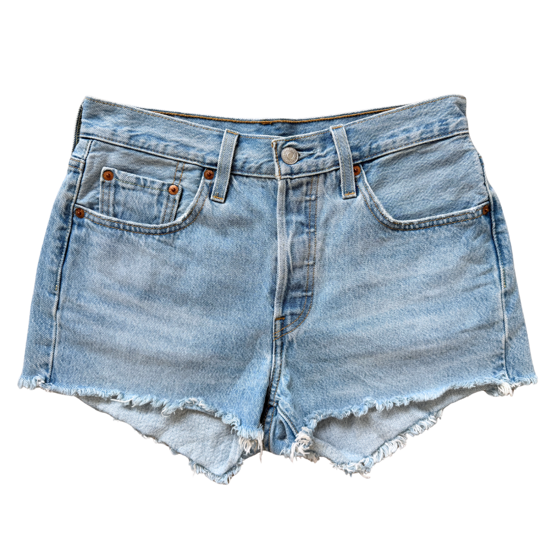 2000s - Modern Levi's 501 Cut Off Button Fly Jean Shorts 27