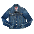 Authentic Vintage Y2K True Religion Emily Super T Bold Stitch Denim Jacket | Small