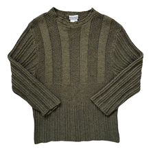 Load image into Gallery viewer, Vintage 1990s Coldwater Creek Olive Marled Chunky Knit Sweater - Large
