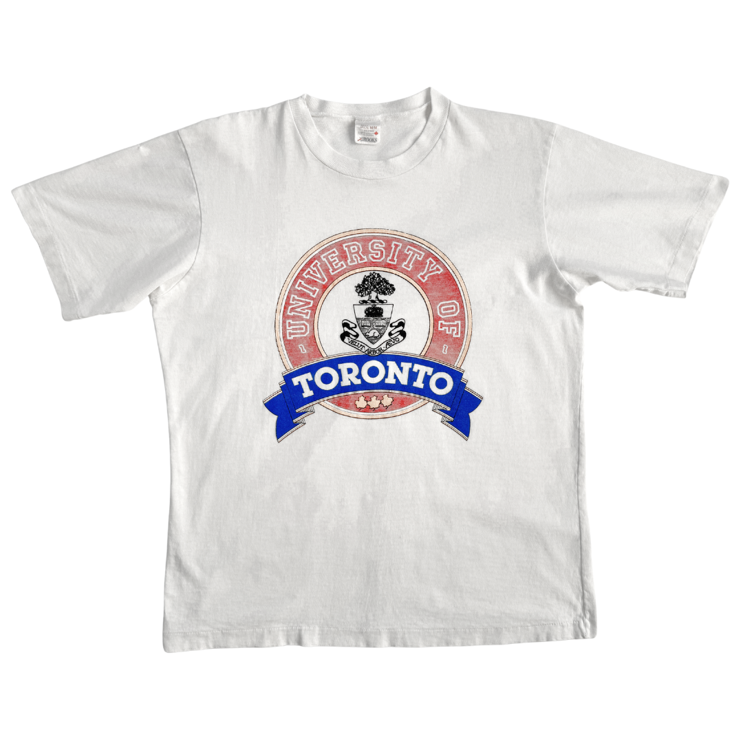Vintage 1990s University of Toronto Graphic Crewneck T-Shirt - Medium / Large