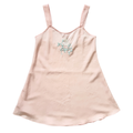 Vintage 80s Natori for Avon Baby Pink Slip Dress with Embroidered Rose | Small-Medium