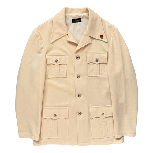 Vintage 1970s Sears Men's Butter Yellow Suit Jacket | Medium-Large