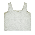 Vintage 80s Cream Satin Speck Tank Top | Medium