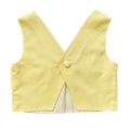 Vintage 80s Yellow Pinstripe Button Front Vest | Medium