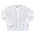 Vintage 1980s-1990s Tradition Sears White Lace Knit Cardigan - Medium / Large