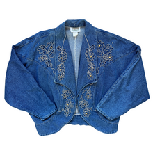Load image into Gallery viewer, Vintage 1980s-1990s Pado Embellished Denim Jacket | Large
