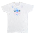 Vintage 1980s-1990s Airbrush Cat Face T-Shirt | Large / Extra-Large