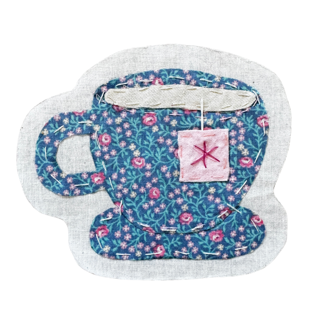 Floral Teacup Patch - Mike's Patchwork