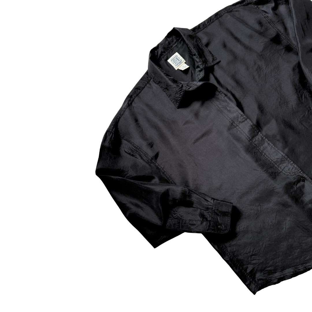 Evidence Black Silk Blouse | Large