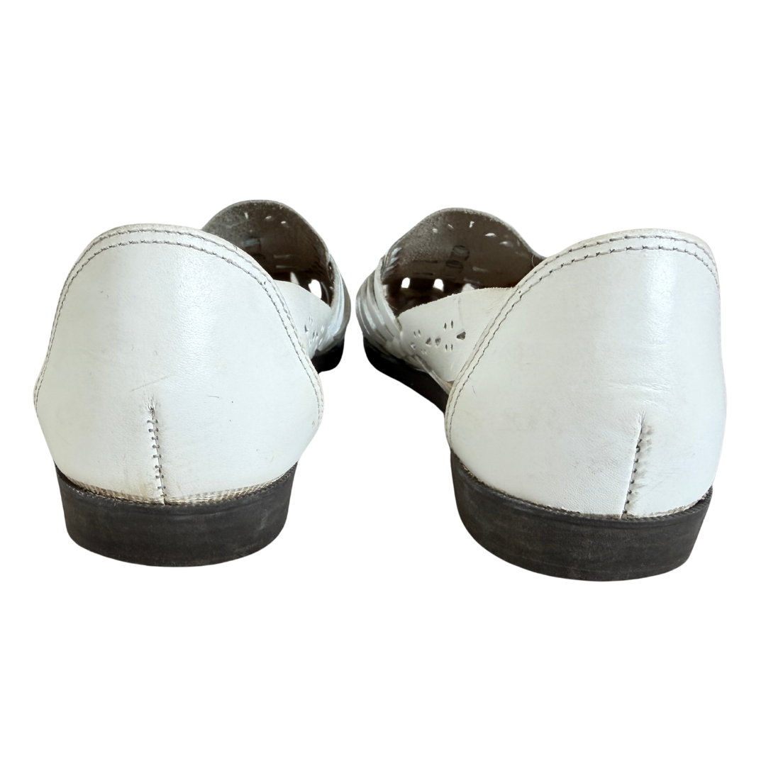 The Leather Collection White Huarache Shoes | 7 1/2