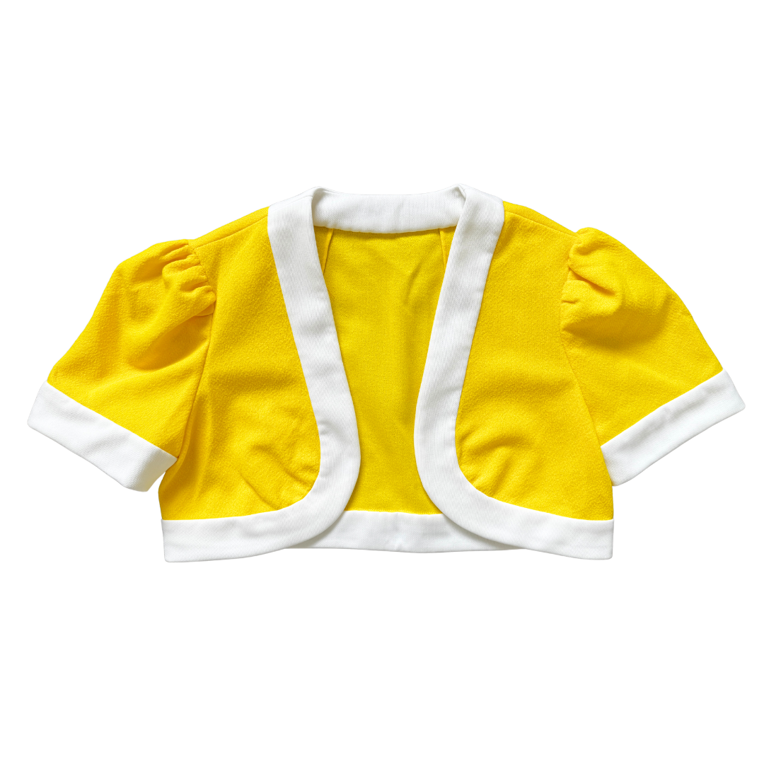 Vintage 70s Neon Yellow Fortrel Bolero | Extra-Small