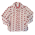 Vintage 70s House of Nu Mode Red Leaf Print Button Down Shirt | Small