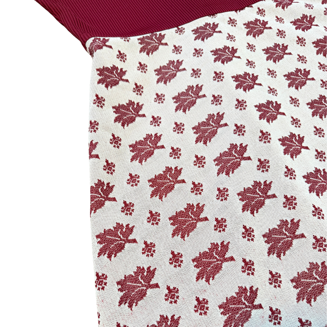 House of Nu Mode Burgundy Lead Print Mini Dress | Small