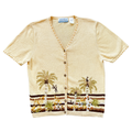 Vintage 90s Alfred Dunner Jungle Embroidered Short Sleeve Cardigan | Small - Medium