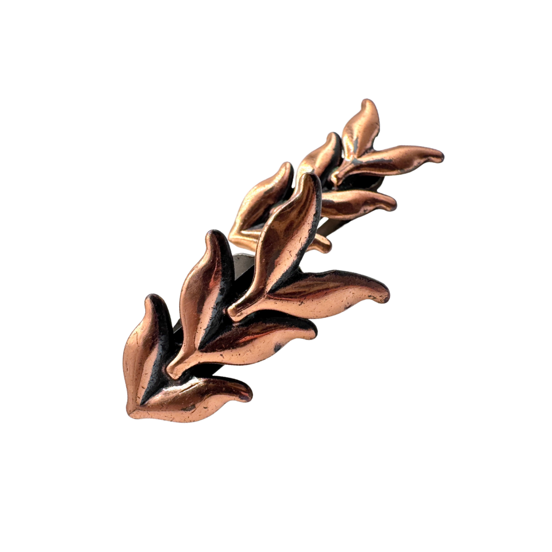 Renoir Copper Leaf Clip-on Earrings