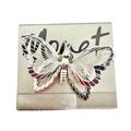 Vintage Signed Monet 3-D Silver-Tone Mesh Butterfly Brooch