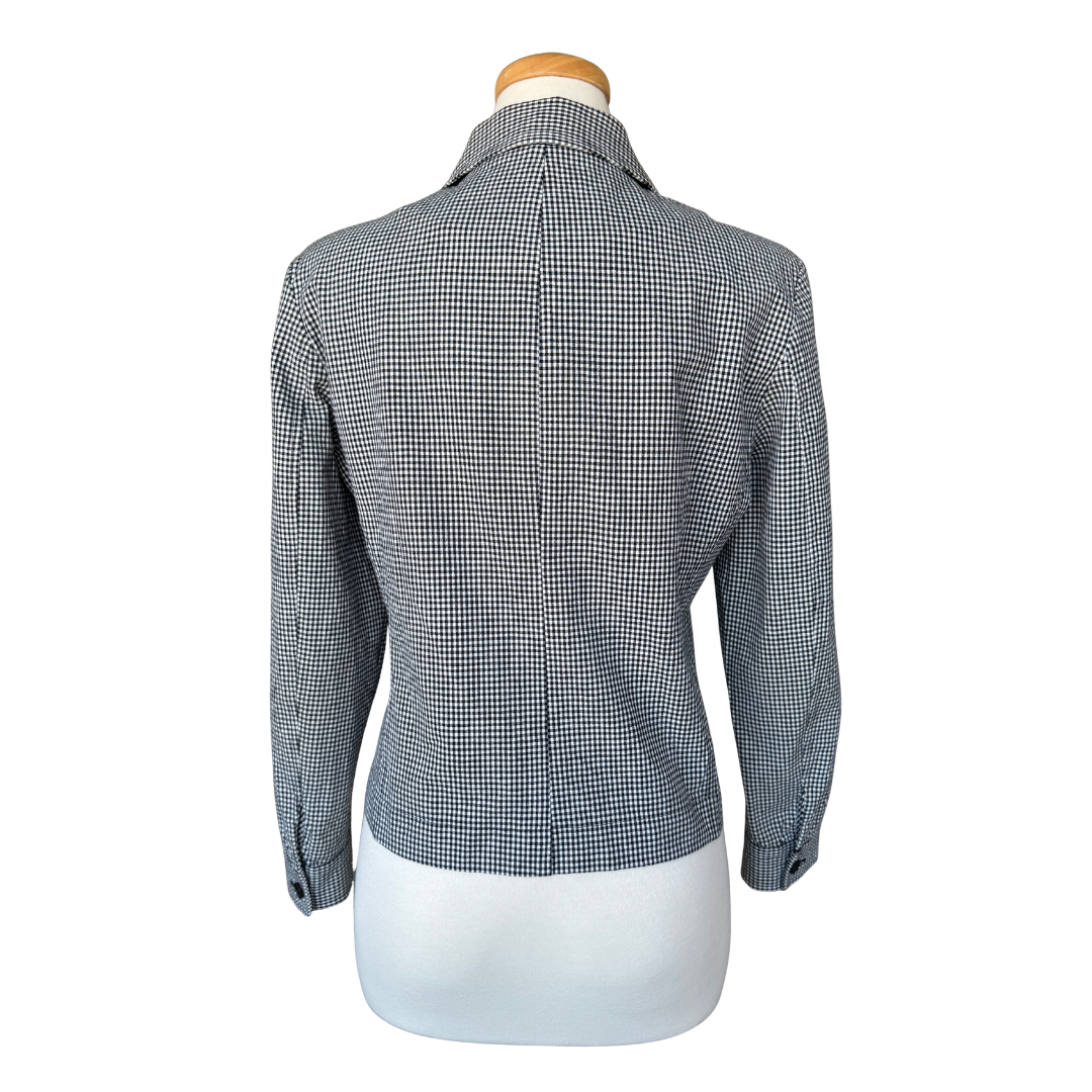 Boxy Gingham Printed Jacket | Small-Medium