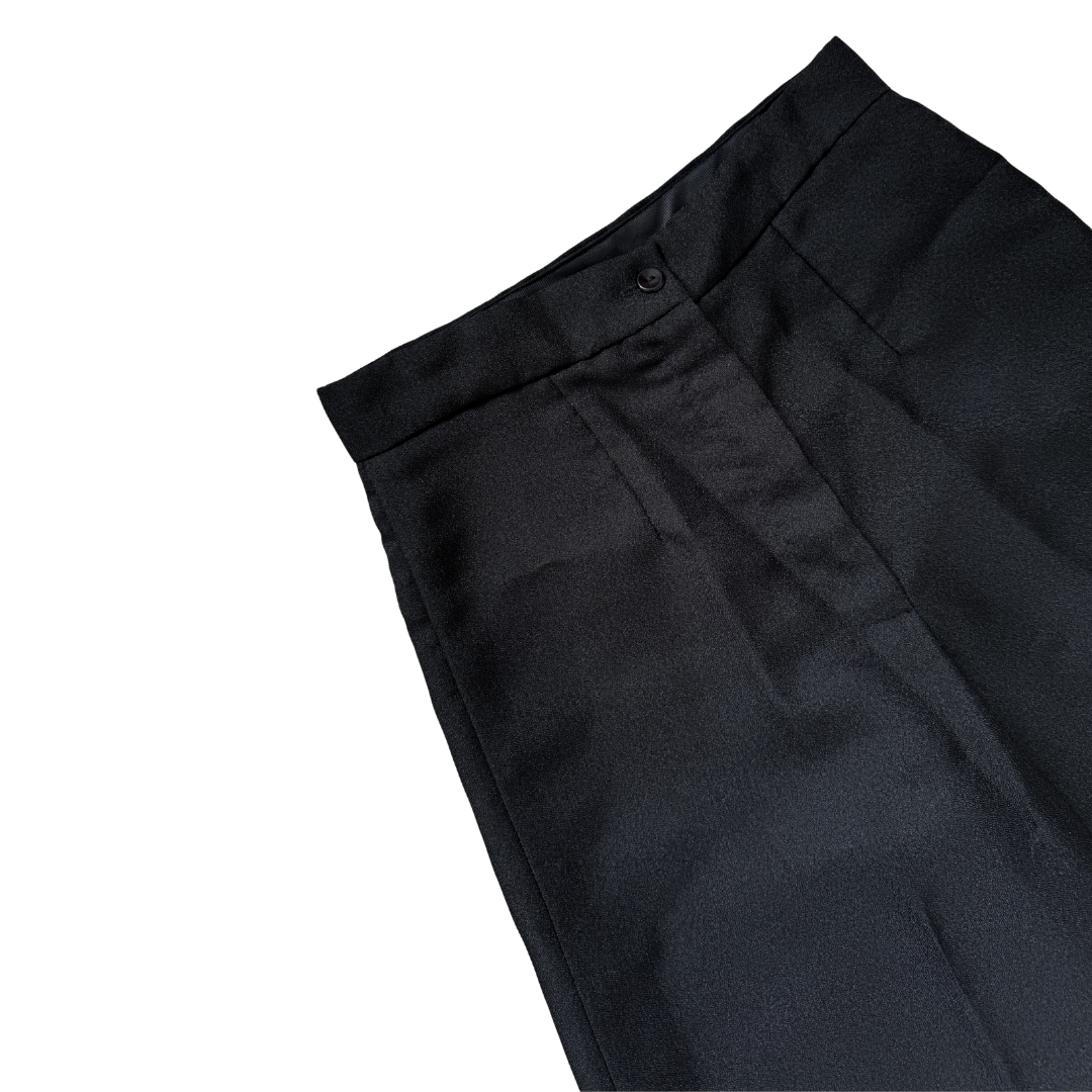 Black Wide Leg Pallazo Pants | Extra-Small / Small