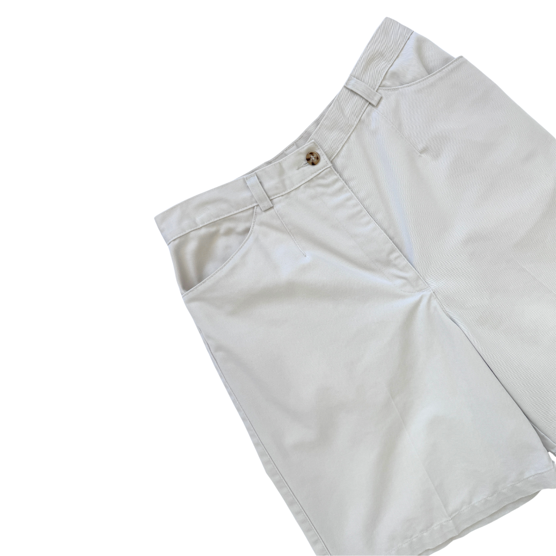 Haggar Beige Cotton Short | Medium