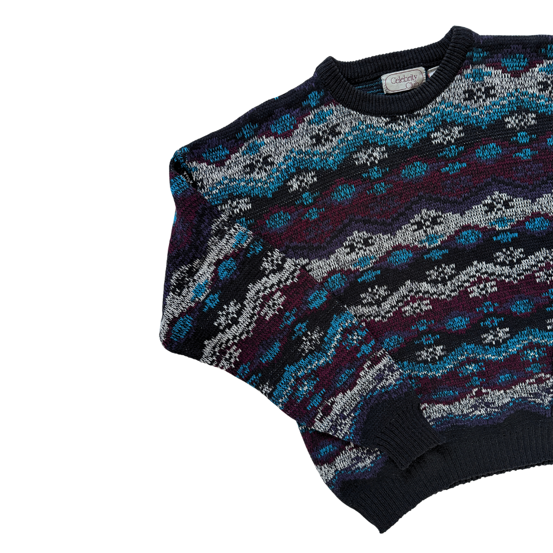 Celebrity Club Men's Geometric Knit Sweater | Extra-Large