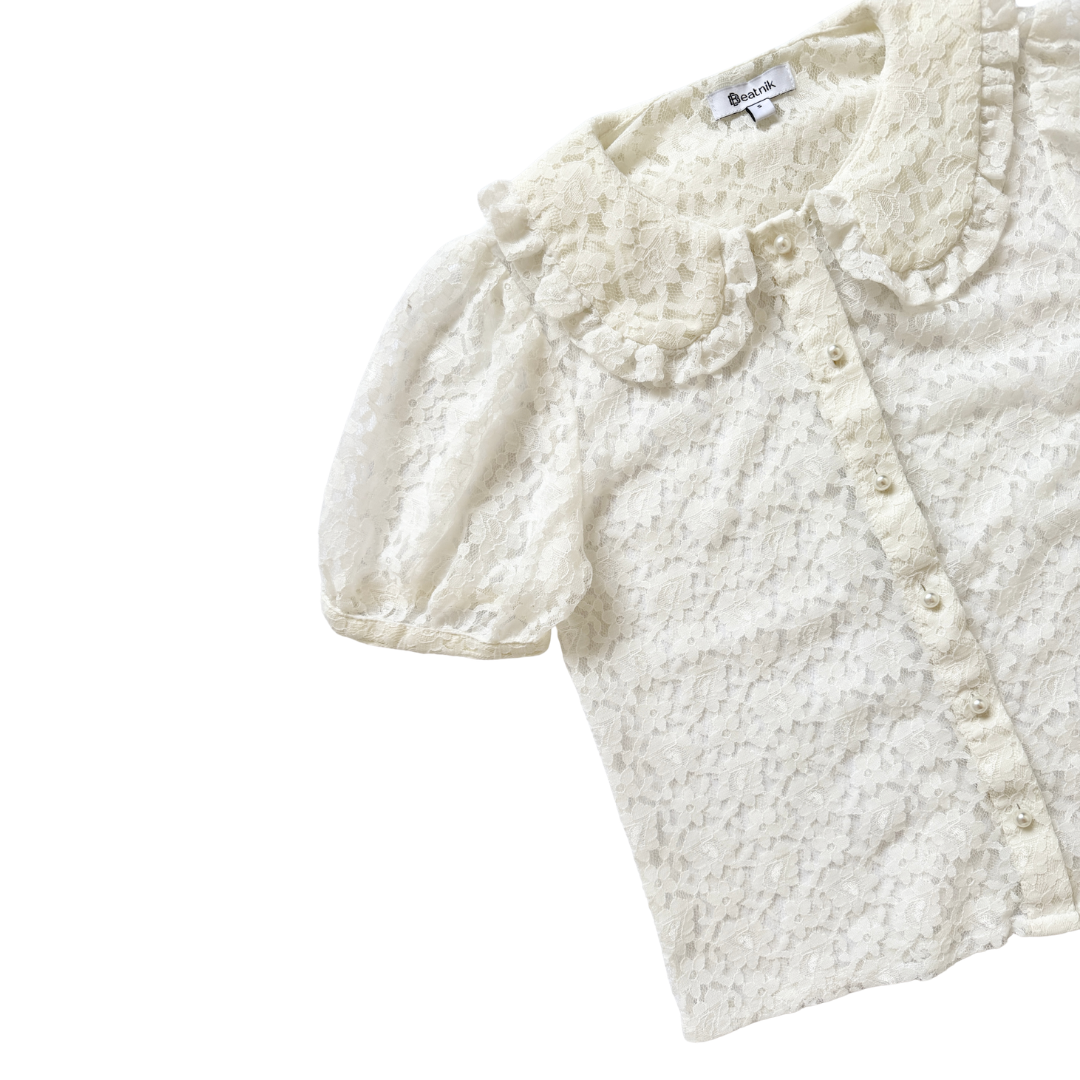 Beatnik Lace Peter Pan Collar Blouse | Small