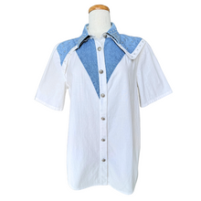 Load image into Gallery viewer, City Girl Sport Cotton and Denim Blouse | Large
